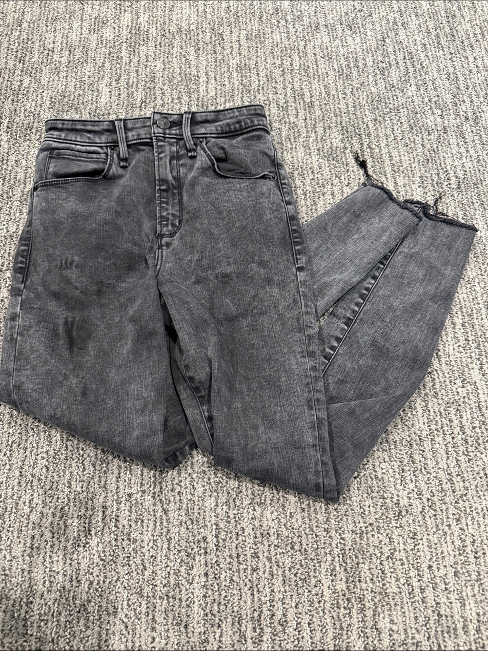 Abercrombie & Fitch Women's Black Washed Slim Straight Jeans